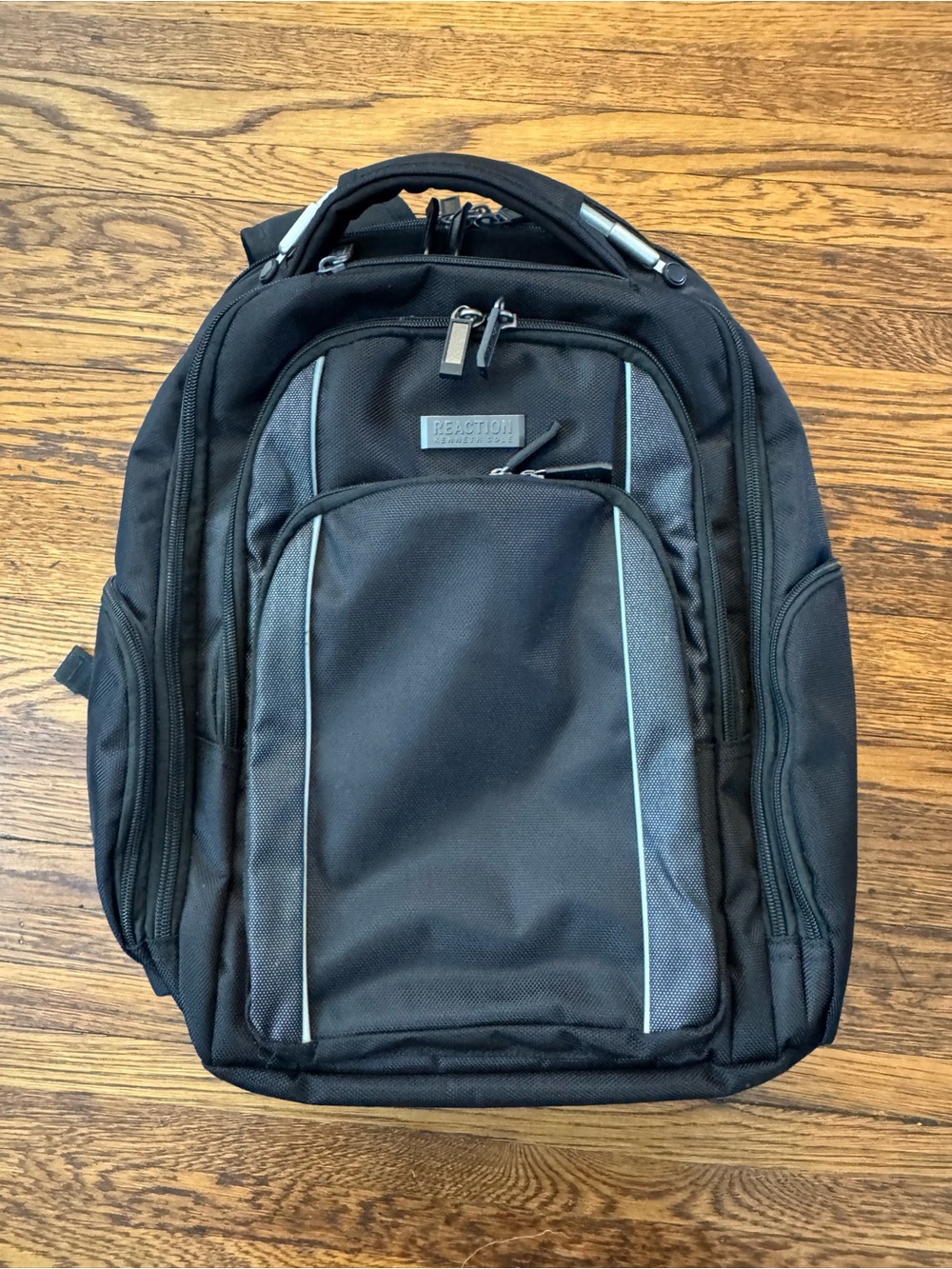 Kenneth Cole Reaction Black Backpack with Gray Trim